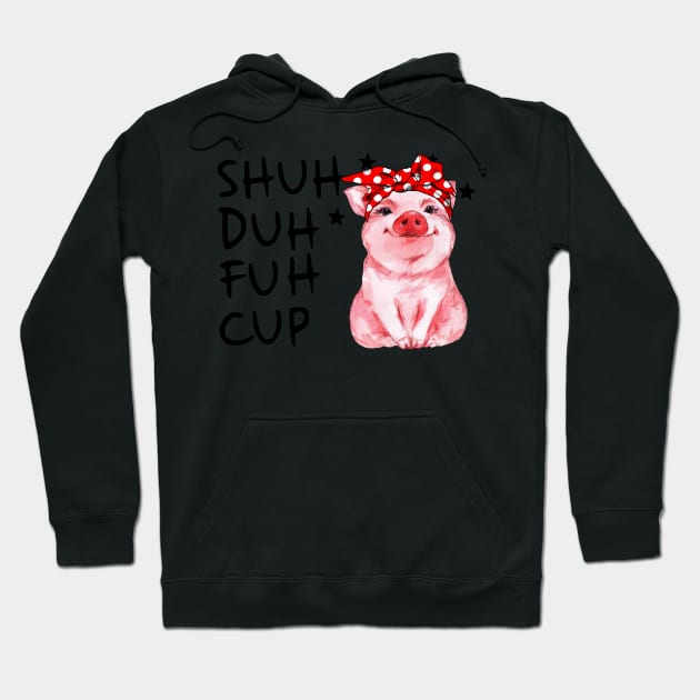 Cute Pig With Bandana. Hoodie by tonydale